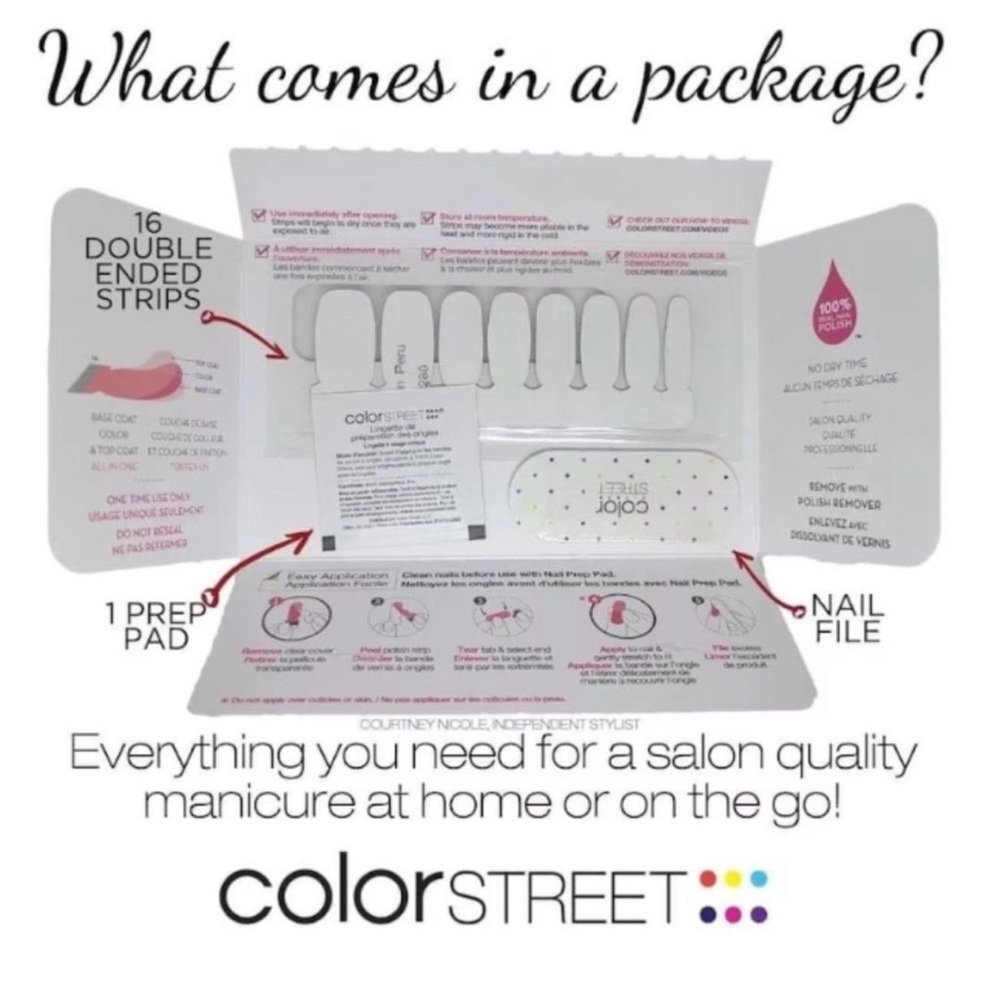 94. Color Street Nail Polish Strips - Champagne Sugar - Picture 2 of 2